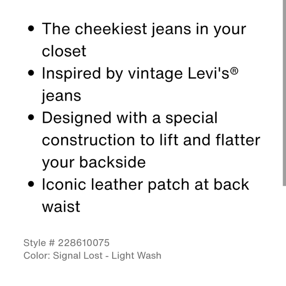 Levi’s wedgie fit jean in signal lost - light wash - Picture 12 of 12